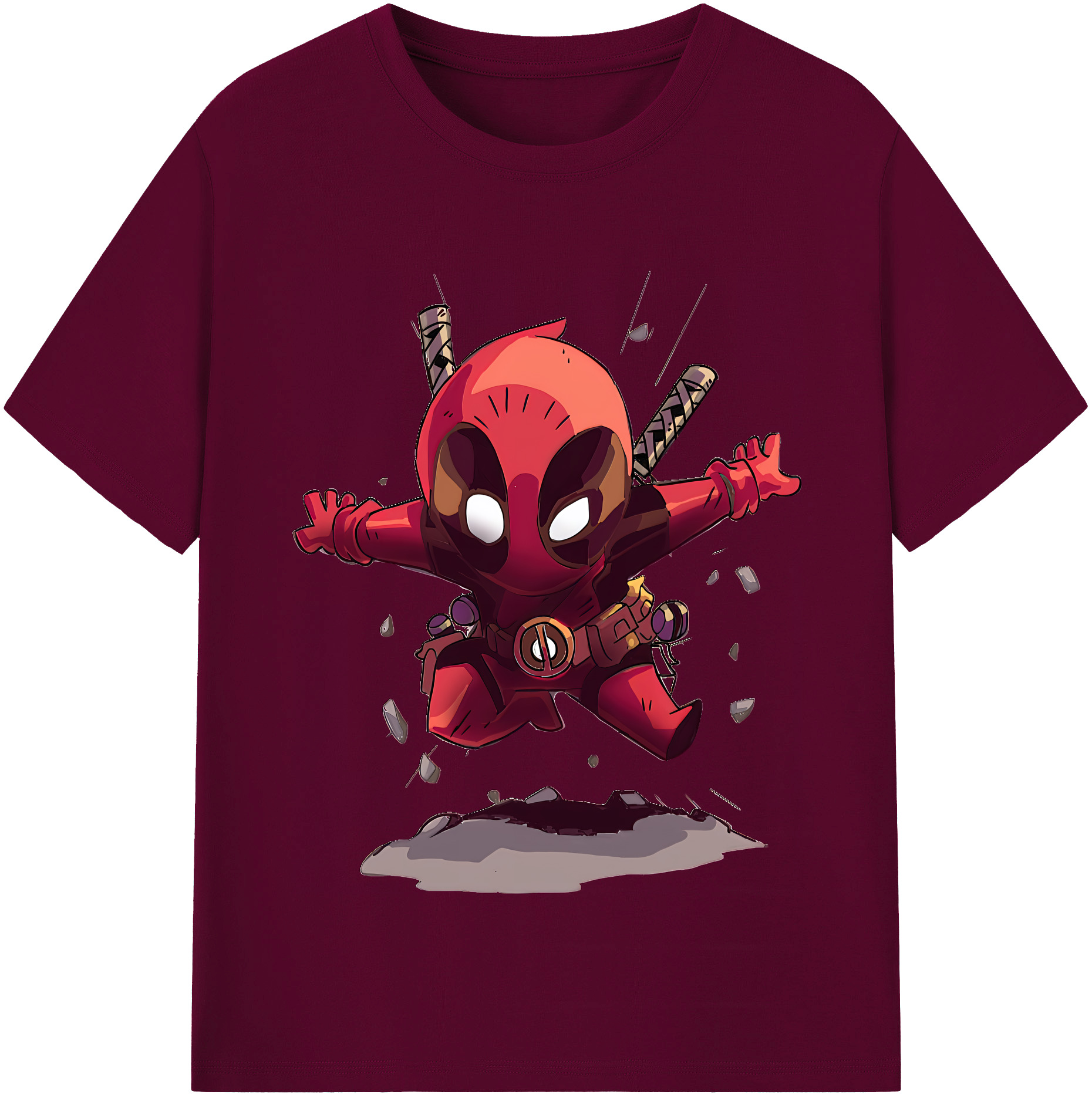 （画像用） Deadpool デッドプール レディースカジュアルプリントTシャツ（綿100％）